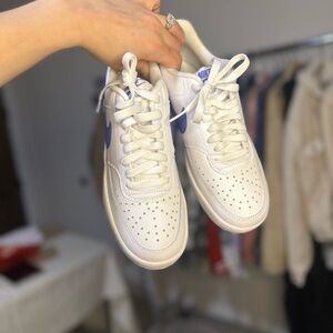 Nike Court Vision Low – White & Royal Blue – Women’s 7.5 – NEW/Excellent